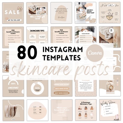 100 Instagram Templates for Estheticians Skincare Posts - Etsy