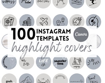 TRAVEL Instagram Highlight Icons |  Editable Template Highlight Covers | Instagram Story Highlight Icons | Travel Influencers and Agencies