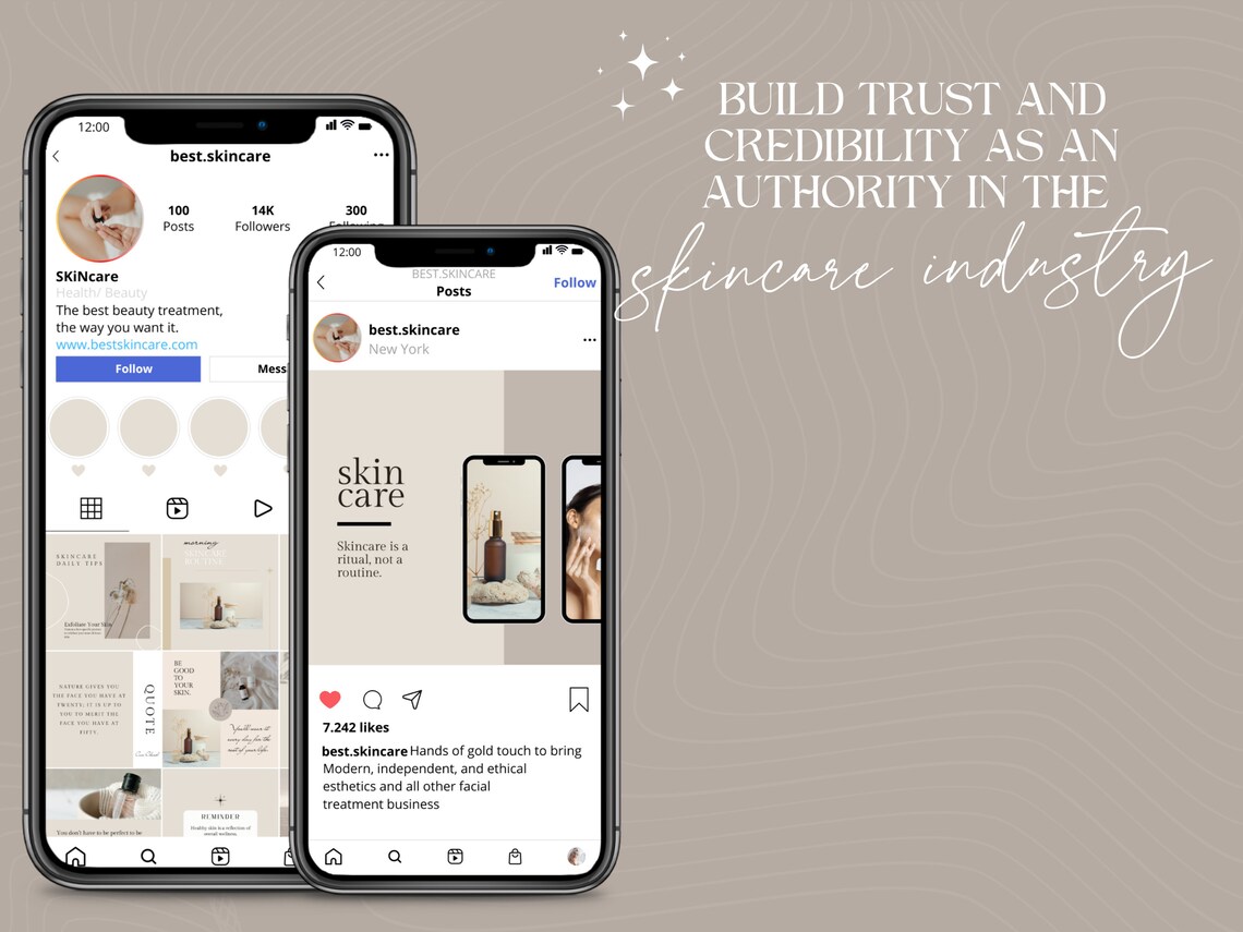 50 Minimalist Instagram Skincare Templates Esthetician Posts Etsy