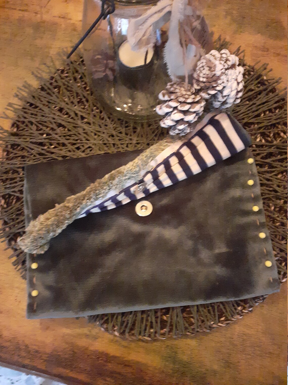 green velvet clutch bag