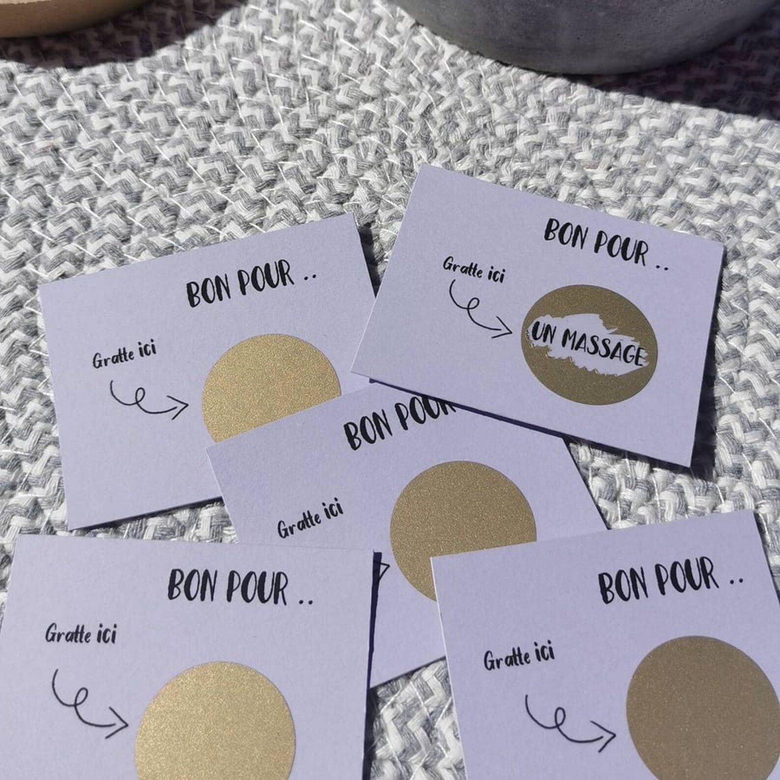 Set of 5 Customizable Scratch Vouchers Etsy