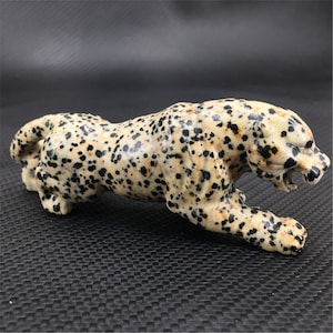 1PC Natural Dalmatian Jasper Leopard,Quartz Crystal Leopard,Mineral Specimen,Reiki Healing,Crystal Animals,Crystal Energy,Crystal Gifts