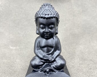 Healing Carved Figurine Happy Buddha Statue Stone Crystal Meditation Specimen 