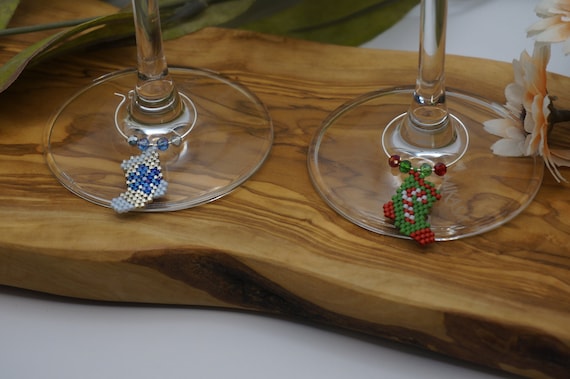 Christmas wine glass rings deals