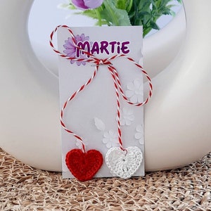 Handmade Martisor/Martenitsa/Martinka/Lucky charm/Red and White Amulet