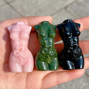 Natural Crystals Woman Body, Female Model,Crystal Carving Snake Goddess,Home Decoration,Reiki Healing,Crystal Collection,Crystal Gifts