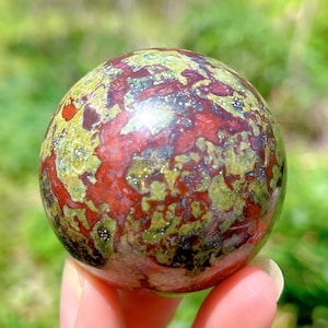 58mm+ Natural Dragon Blood Sphere,Crystal Quartz Sphere,Home Decoration,Crystal Heal,Divination Ball,Crystal Gifts,Crystal Energy