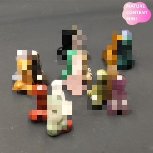 MATURE CONTENT 100pc Natural Hand carved Mix Quartz Small Penis,crystal Massager Wand,Mini Small Penis,Quartz Carving,Crystal Collection