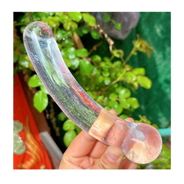 17CM+ Clear Smelting Quartz Female Vibrator,Sex Toy,Dildo Massager,Crystal Massor,Home Decoration,Hand Carved,Crystal Collection,Gifts