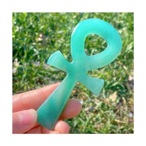 1PC Natural Aventurine Ankh,Hand Carved,Ankh Totem,Crystal Healing,Home Decoration,Reiki Healing,Crystal Gifts,Hand Engraving,Valentine Gift