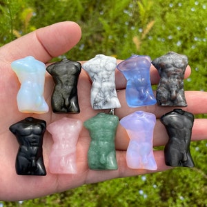 MINI 20mm Natural Mixed Quartz Male Model,Hand Carved,Home Decoration,Reiki Healing,Crystal Collection,Crystal gift