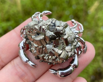 Natural Chalcopyrite Crab,Quartz Crystal Crab,Hand Carved,Home Decoration,Cryatal Gift,Crystal Heal,collection