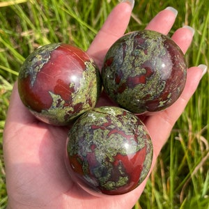 48mm+ Natural DragonBlood Sphere,Crystal Quartz Sphere,Home Decoration,Crystal Heal,Divination Ball,Crystal Gifts,Crystal energy 1pc