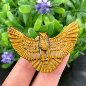 Natural Tiger Eye Jasper Owl,Owl Pendant,Crystal Heal,Crystal Animal,Home Decoration,Mineral Samples,Reiki Healing,Crystal Gifts