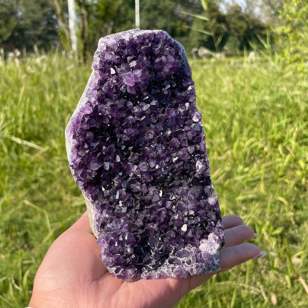 Natural Amethyst Cluster,Crystal VUG,Collection,Degaussing Stone,Crystal healing,Mineral samples,Home Decoration