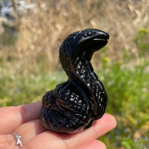 Natürliche Obsidian Python, Quarzkristall Schlange, Innendekoration, Kristallheilung, Kristallgeschenke, Kristallenergie, Kristalltier