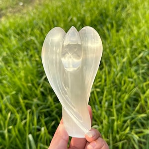 Selenite Angel,Quartz Crystal Goddness,Hand Carved,Crystal Carving,Home Decoration,Reiki Healing,Crystal Collection,Holiday Gift