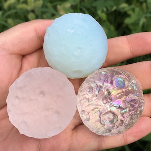 Titanium Rainbow Melting Moon/Clear Smelting/Opalite Moon,Quartz Crystal Moon,Crystal Healing,Home Decoration,Crystal Carving,Crystal Gift