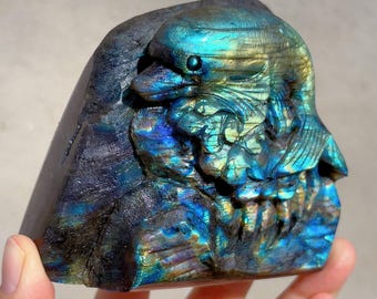 Hand Carved Natural Labradorite Crystal Dolphin Ornaments,Labradorite Specimen,Blue Flash,Home Decoration,Reiki Healing,Energy Crystal Gift