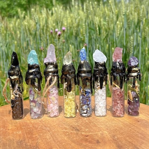 Natural Mix Quartz Gravel Bottle,Quartz Crystal Wishing Bottles,Reiki Healing,Crystal Gift,Gemstone Crystal Chips Vials,Home Decor,Energy