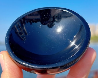 Natural Obsidian Bowl,Quartz Crystal Bowl,Reiki Healing,Home Decoration,Energy Crystal Gifts,Crystal Souvenir,Energy Storage Bowl,Gem bowl