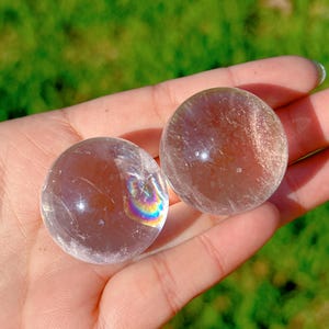 25-35mm Natural Clear Quartz Ball,Quartz Crystal Sphere,Mini Crystal Ball,Reiki Healing,Gifts,Divination Ball 1PC