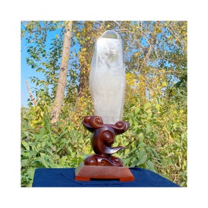16.9LB Natürlicher Bergkristall Obelisk,Klarer Quarz Punkt,Kristall Zauberstab,Kristall Stick Spitze,Mineralproben,Reiki Heilung,Innendekoration 1PC