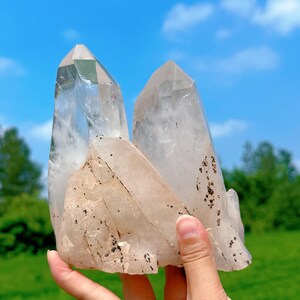 Natürlicher Bergkristall-Obelisk, Bergkristallspitze, Kristallstab, Kristallstickspitze, Mineralproben, Reiki-Heilung, Dekoration 1PC