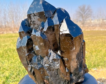 77LB Natural Smoky Quartz Cluster,Crystal Cluster,Energy Crystal,Crystal VUG,Reiki Healing,Mineral Sample,Rock,Cluster Specimen,Crystal Gift