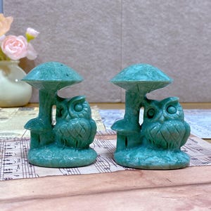 Natural Lushan Jade Owl,Hand Carving,Crystal Owl,Crystal Heal,Crystal Animal,Home Decoration,Reiki Healing,Crystal Gifts