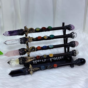 Natural Quartz Crystal Magic Scepter,Crystal Scepter,Crystal Magic Wand Point,Mineral Specimen,Reiki Healing,Home Decor,Energy Crystal Gift