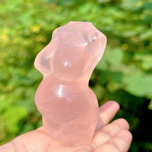 3.1“ Natural Rose Quartz Pregnant Woman, Female Model,Crystal Carving,Home Decoration,Reiki Healing,Crystal Collection,Crystal Gifts