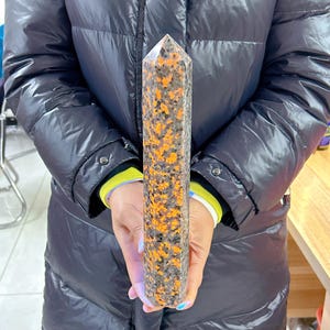 Natural Yooperlite Obelisk,Crystal Obelisk,Home Decoration,Reiki Heal,Crystal Collectible,Crystal Wand,Crystal Heal,Energy Tower