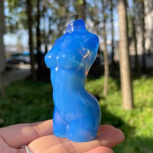 1PC Blue opalite Goddess,Crystal Carved,Female Model,Hand Carved,Home Decoration,Reiki Healing,Crystal CollectionBirthday gift