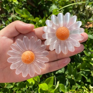 Natural Selenite Daisy,Honeycomb Hand Carved,Home Decoration,Crystal Heal,Crystal Gift,Crystal Energy,Birthday Gift,Crystal Carved