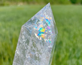6.3LB Natural Clear Quartz Tower,Clear Quartz Crystal Obelisk,Crystal Wand,Crystal Stick Point,Mineral Specimens,Reiki Healing,Decor,Gifts