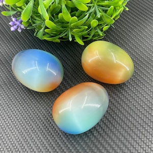 Colorful Cat Eye Egg,Quartz Crystal sphere,Mineral Specimens,Crystal Heal,Home Decoration,Crystal Carved,Crystal Energy,Holiday gifts