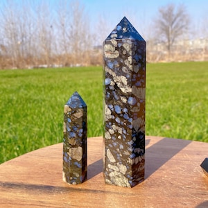 1pc Natural llanite Obelisk,Crystal Tower,Crystal Wand,Crystal Stick Point,Mineral Specimens,Reiki Healing,Home Decoration