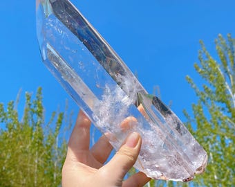 2.6LB Natural Clear Quartz Tower,Clear Quartz Crystal Obelisk,Crystal Wand,Crystal Stick Point,Mineral Specimens,Reiki Healing,Decor,Gifts