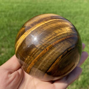 80-88mm Natural Tiger Eye Jasper Ball,Crystal Sphere,Home Decoration,Divination Ball,Crystal energy,Tiger&#39;s-eye Sphere,Mineral samples