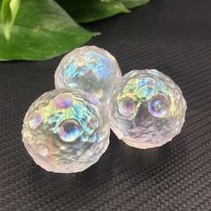 1pc Titanium Rainbow Melting stone Moon,Quartz Crystal Moon,Mini Moon,Crystal Healing,Mineral Samples,Home Decoration,Crystal Collection