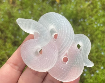 Natural Selenite Snake,Hand Carved,Crystal Collection,Crystal Gift,crystal Healing,Home Decoration