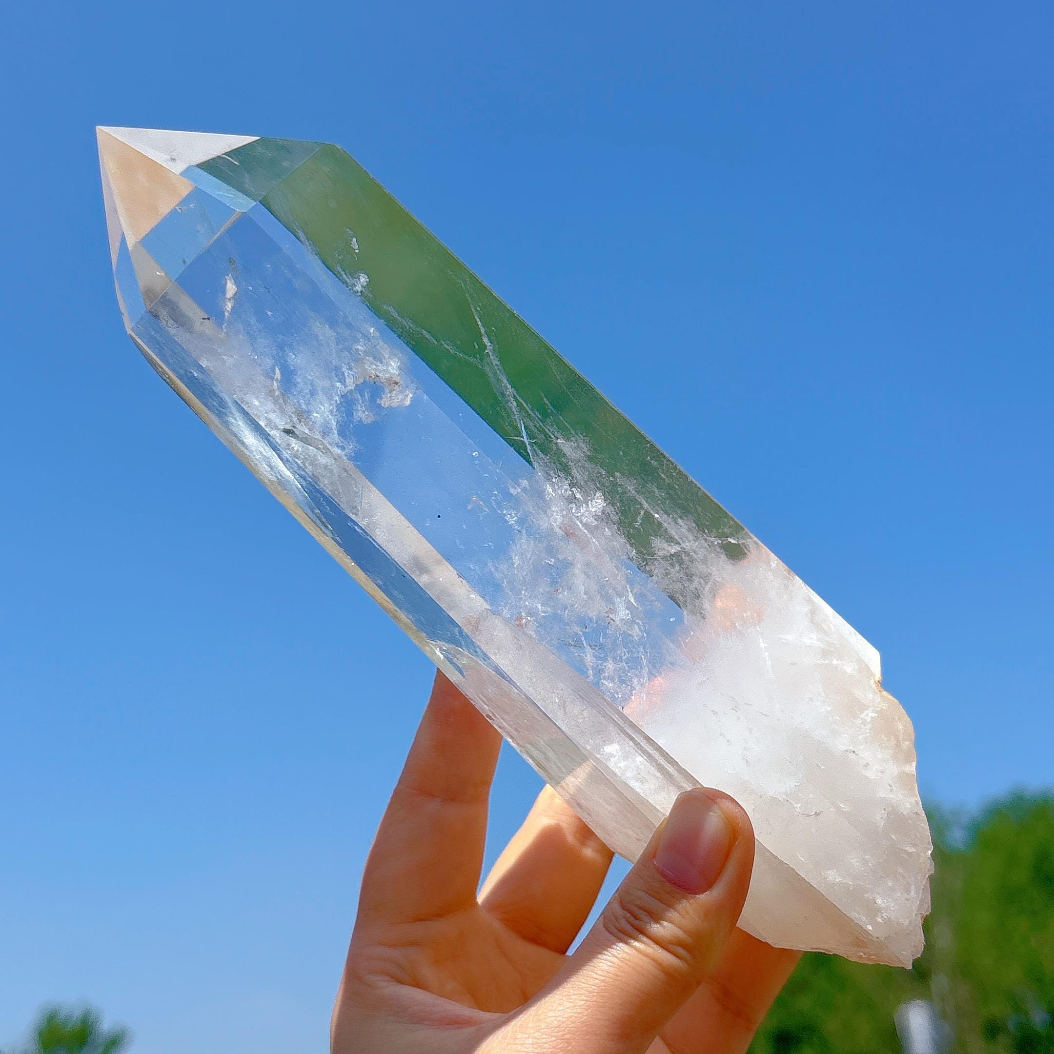 四大元素クリスタル(5個入)クリスタルヒーリング用 1.9LB 天然クリアクォーツタワー、クリアクォーツクリスタルオベリスク