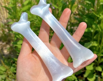 Natural Selenite Bone,Quartz Crystal Bone,Reiki Healing,Crystal Gifts,Home Decor,Crystal Energy,Selenite Carving,Rock,Mineral Specimen