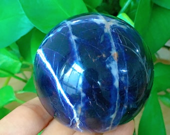 50-69mm Natural Sodalite Sphere,Quartz Crystal Ball,Polishing Sodalite Ball By Hand,Crystal Heal,Divination Ball,Energy,Chakra,Crystal Gift