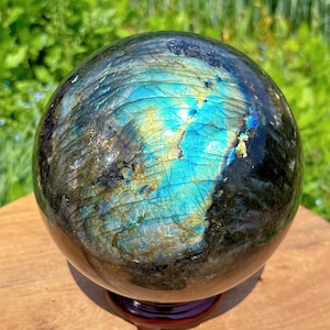 163mm Natural Labradorite Ball,Crystal Quartz Sphere,Mineral samples,Home Decor,Crystal Healing,Divination Ball,Crystal Gifts,Crystal Energy