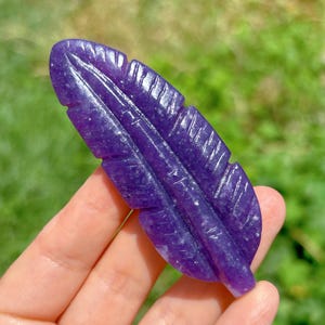 Hand Carved Natural Lepidolite Feather,Quartz Crystal Feather,Crystal Carving,Home Decor,Reiki Healing,Collection,Energy Crystal Gifts,Rock