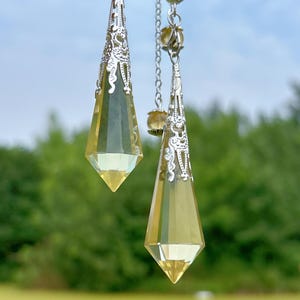 Natürliches Quarzkristallpendel, Citrinpendel, heilendes Pendel, Kristallgeistpendel, Kristallenergie, Geschenke, Wohnkultur,Rock