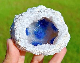 ブルーアゲートジオード アゲート ジオード チェシライト ブルー ゲー