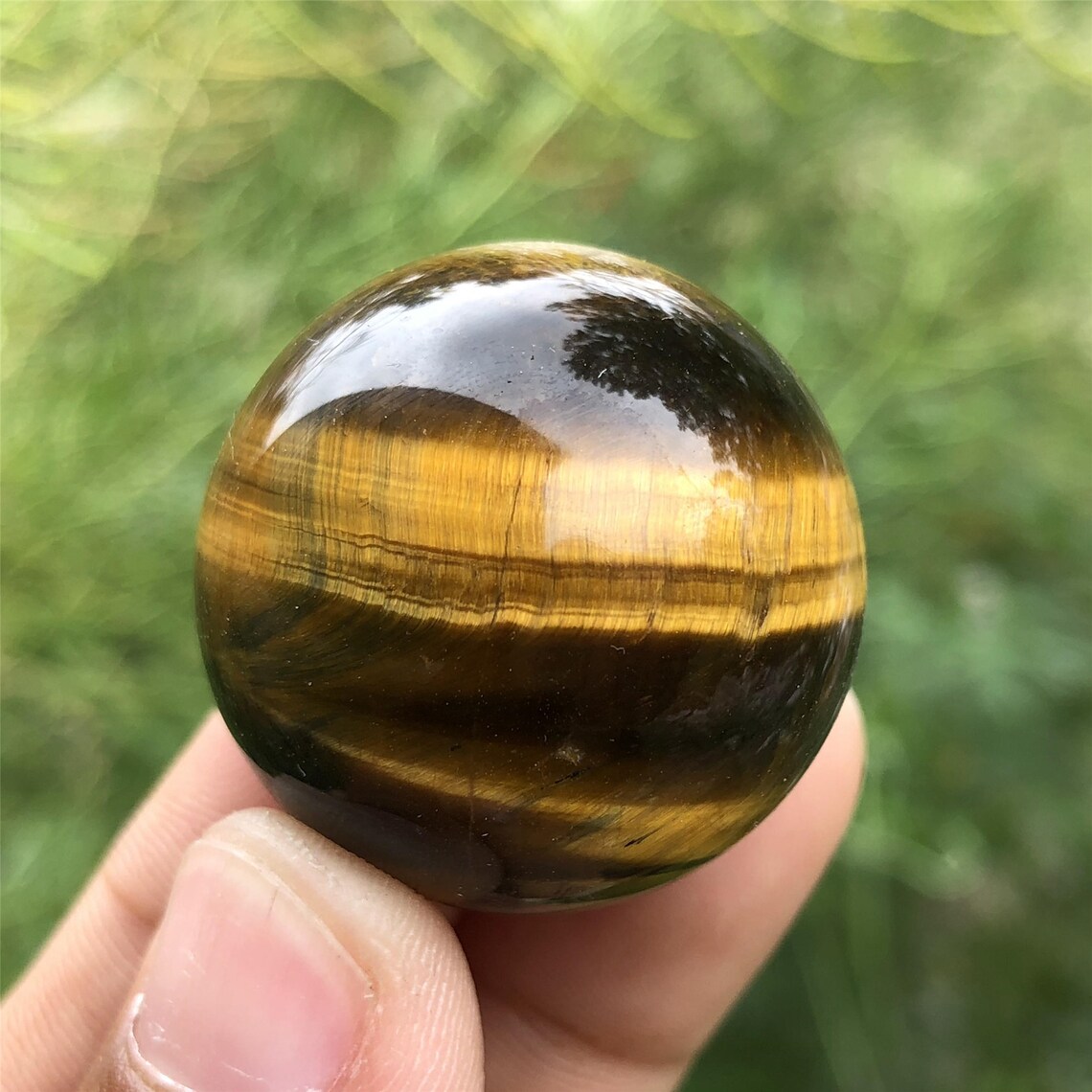 30mm Natural Blue Tiger Eye Jasper BallQuartz crystal Etsy